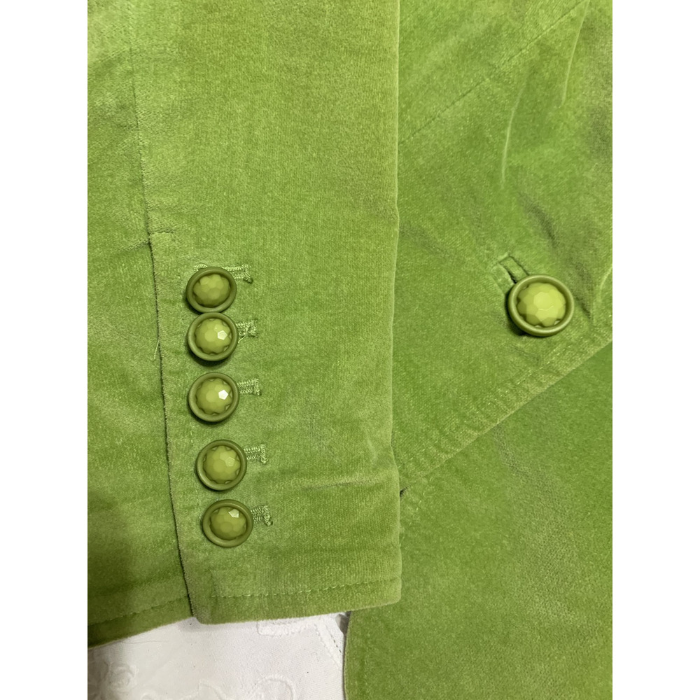 Caslon Women's Blazer Clover Green Velvet Size Medium Spring Career Easter - Picture 10 of 10